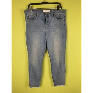 GAP Womens Size 32R True Skinny Ankle Denim Blue Jeans Medium Wash Stretch